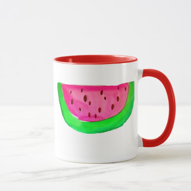 Caneca Lâmina de água rosa suculenta, fruta (Direita)