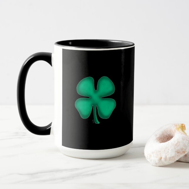 Caneca Lâmina de pau grande da Irlanda negra (Com Donut)
