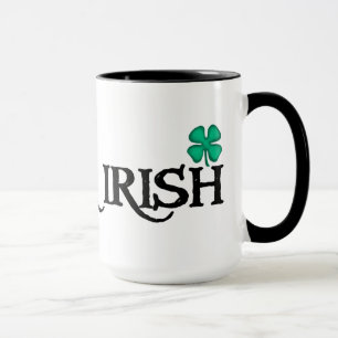 Caneca Lâmina de pau grande da Irlanda negra