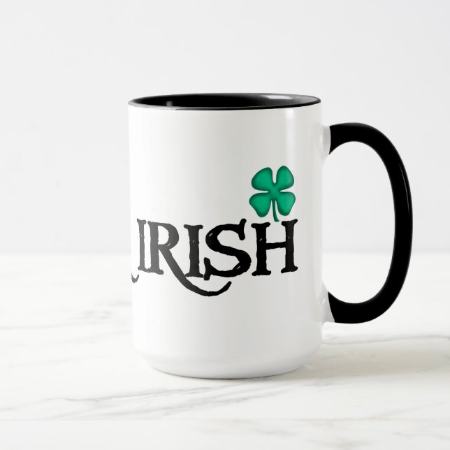 Caneca Lâmina de pau grande da Irlanda negra (Direita)