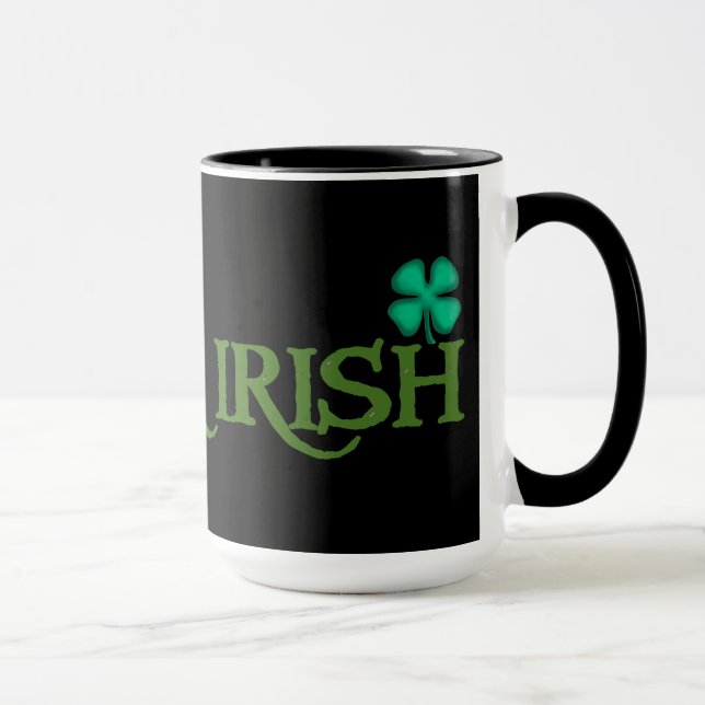 Caneca Lâmina de pau grande da Irlanda negra (Direita)