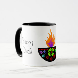 Caneca Lâmpada colorida Diya de Diwali
