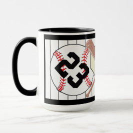 Caneca Lâmpada Personalizada De Café Pinstripe De Basebal