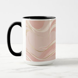 Caneca Lâmpada Rosa e Dourada Maçã-mármore - Elegante Min