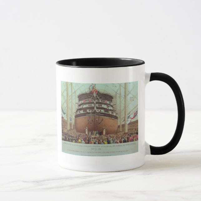 Caneca Lançamento de H.M.S. Real Albert, navio a vapor do (Direita)