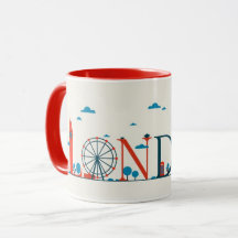 Landmarks London Reino Unido Red Mug