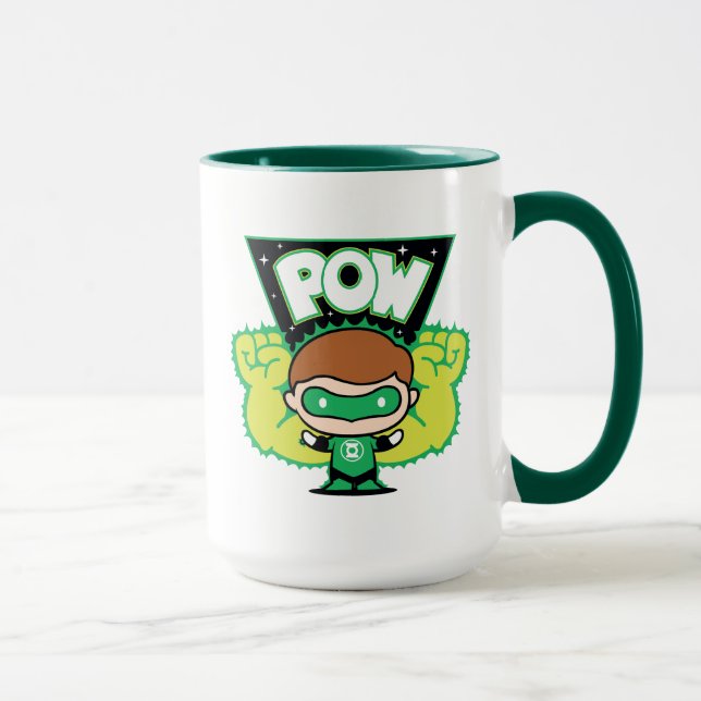 Caneca Lanterna Verde Chibi Formando Punhos Gigantes (Direita)