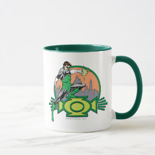 Caneca Lanterna Verde Fundo e Logotipo