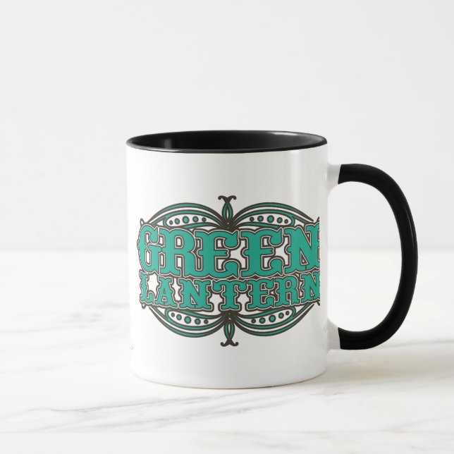 Caneca Lanterna Verde Letras de Tempo de Exibição (Direita)