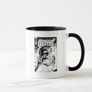 Caneca Lanterna Verde - Muitos Anéis, Preto e Branco