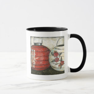 Caneca Lanternas de Ano Novo Chinesas com Impressão Flor