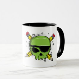 Caneca Lápis Cruzados Escolares Essenciais para a Escola