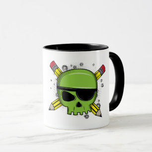 Caneca Lápis Cruzados Escolares Essenciais para a Escola