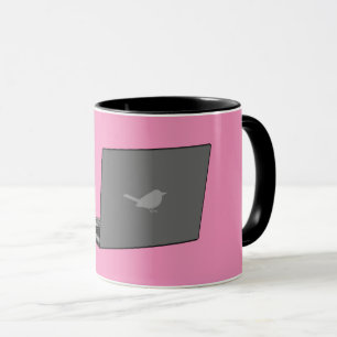 Caneca Laptop com a cinza do logotipo Bird