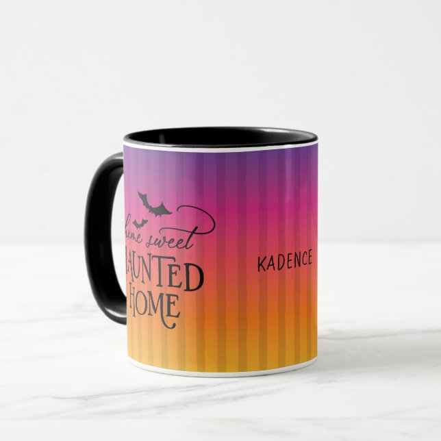 Caneca Lar Doce Lar Assombrado Personalizado de Halloween (Frente Esquerda)