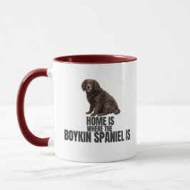 Caneca Lar é Onde Está o Café com Boykin Spaniel