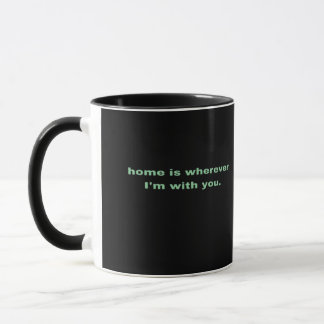 Caneca Lar é Onde Estou Com Você Verde Estética Minimalis