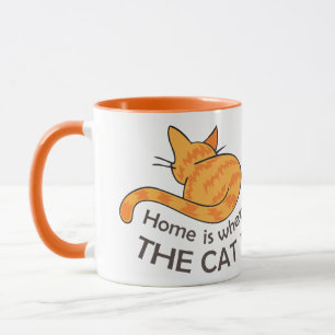 Caneca Lar é onde o gato está