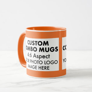 Caneca Laranja 4:6 Paisagem 2 x Moldura para Foto Combo P