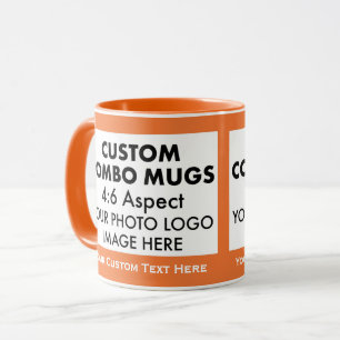 Caneca Laranja 4:6 Paisagem 2 x Moldura para Foto Combo P