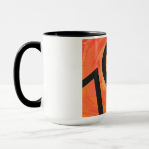 Caneca Laranja aniversário de 70 décadas