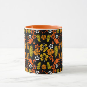 Caneca Laranja Brilhante Tropical Padrão