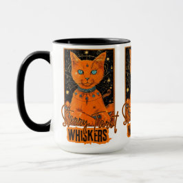 Caneca Laranja Cat Tarot Magic | Arte Cósmica