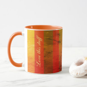 Caneca Laranja e Dourado
