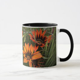 Caneca Laranja e Gazanias Negra