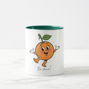 Caneca Laranja Feliz Ta Daa