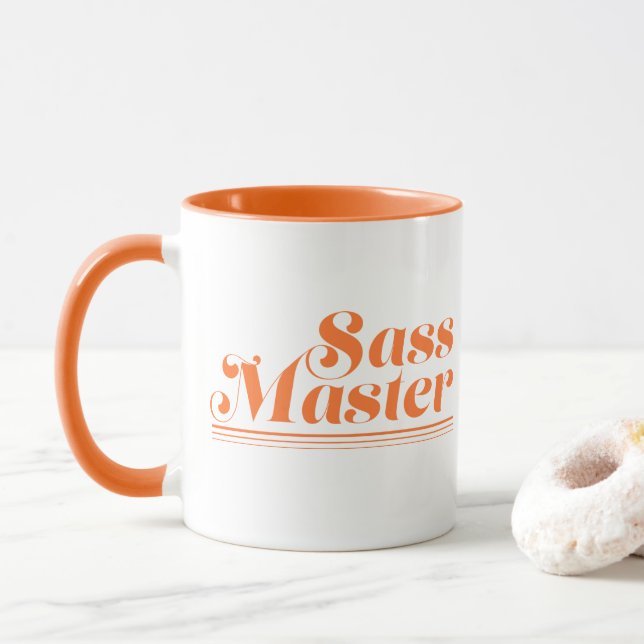 Caneca Laranja mestra do Sass (Com Donut)