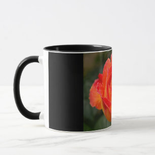 Caneca Laranja Rosa Floral