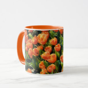 Caneca Laranja Tulip Flor Arden Art Mug Cup