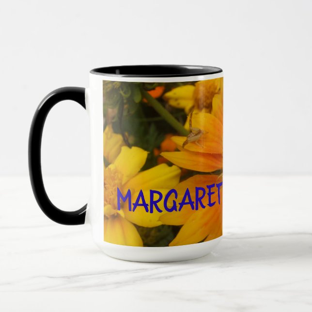 Caneca Laranjas e Limões Blanketflower com aranha-carangu (Esquerda)