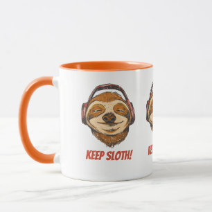 Caneca Largura Manter Calma em Chillin Vintage Sloth Mode