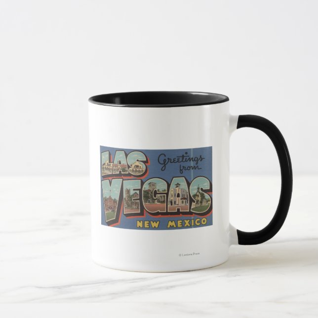 Caneca Las Vegas, Novo México - Cenas com Letras Grandes  (Direita)