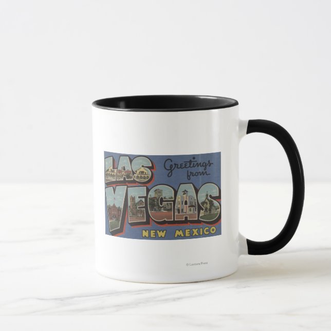 Caneca Las Vegas, Novo México - Cenas com Letras Grandes (Direita)