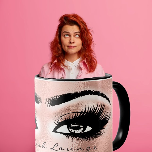 Caneca Lash Extension Eye Makeup Artist Studio Rosa Blush (Lash Extension Eye Makeup Artist Studio Rose Blush Mug)