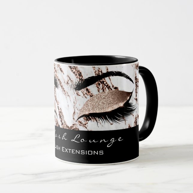 Caneca Lashes Extension Eye Makeup Artist Marble (Frente Esquerda)