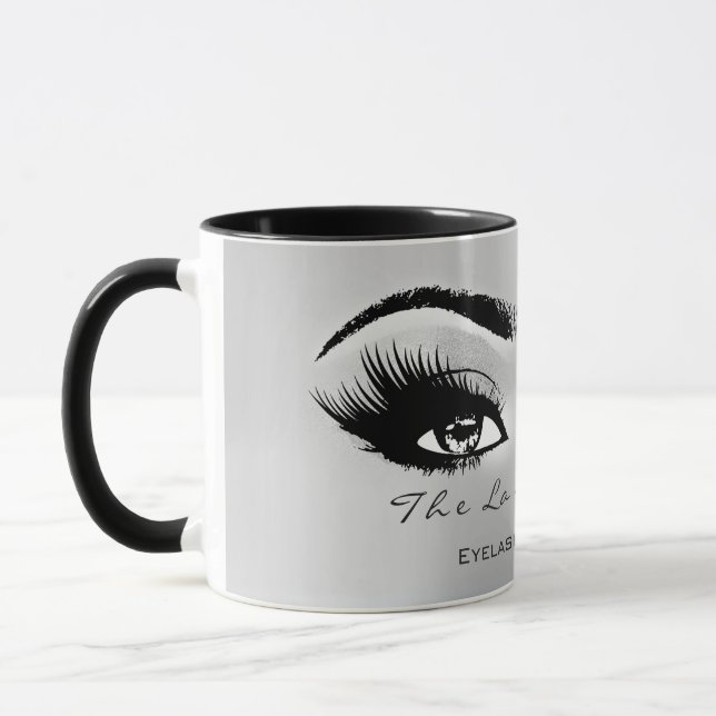 Caneca Lashes Extension Makeup Artist Studio Silver Cinza (Esquerda)