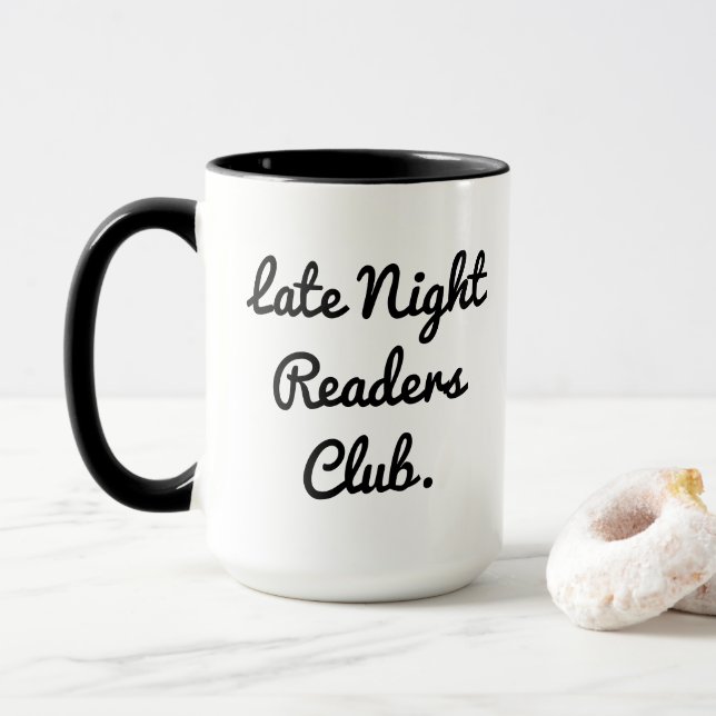 Caneca Late Night Readers Club Coffee Tea Mug (Com Donut)