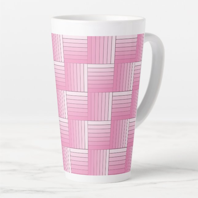 Caneca Lateral - Folha Sombreada Rosa (Ângulo direito)