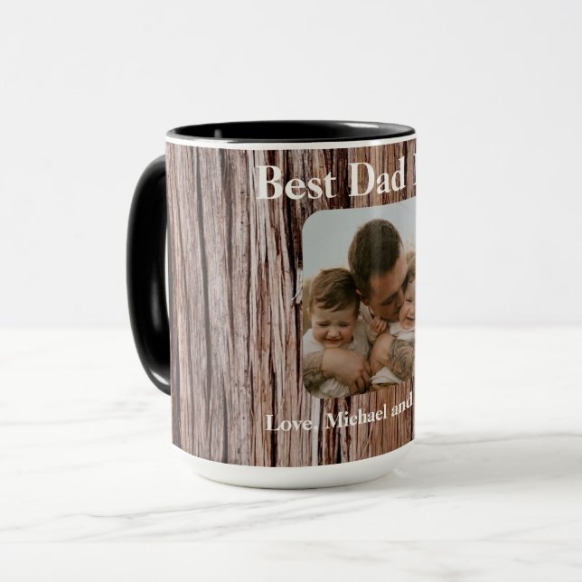 Caneca Latido de cedro russo, padrão natural de árvore ao (Frente Esquerda)