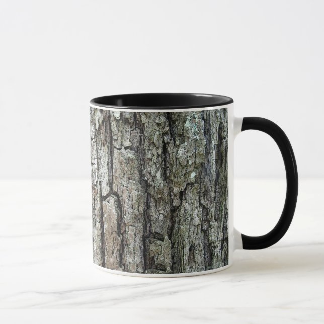 Caneca Latido de pinheiro velho da natureza (Direita)
