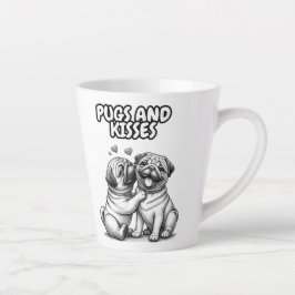 Caneca latina com Pugs e beijos