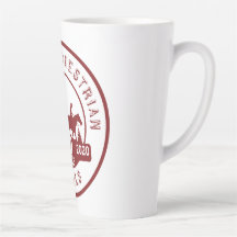 Caneca Latte com 50 anos de logotipo Maroon e Bran