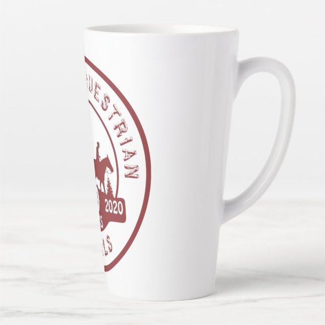 Caneca Latte com 50 anos de logotipo Maroon e Bran (Direita)