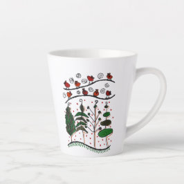 Caneca Latte da Paisagem (Doodle - Mão desenhada)