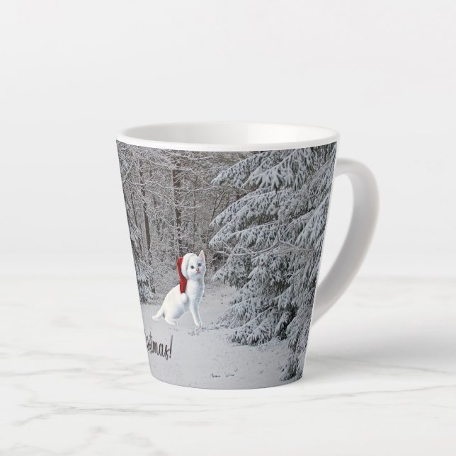 Caneca Latte de Gato de Natal! (Ângulo direito)