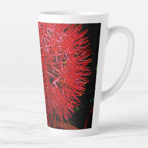 Caneca Latte Personalizada de Girassol Vermelho